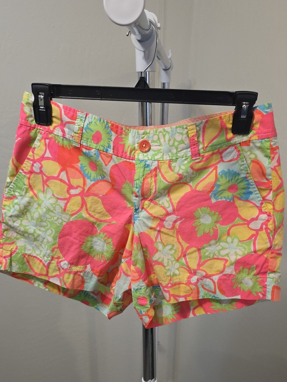 Lilly Pulitzer Pink, Yellow & Green Floral Bermuda Shorts